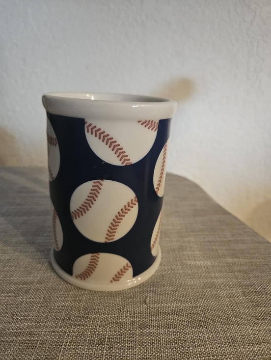 Starbucks Coffee 2007 Baseball Mug | 5" Tall Coffee Mug | 16 Oz | Navy Blue - Picture 4 of 7